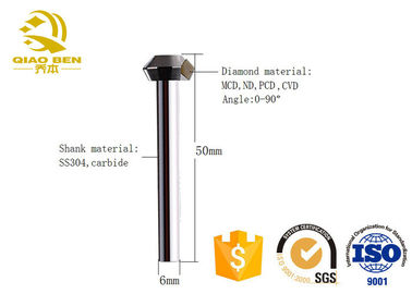 Single Crystal  Diamond Milling Tools High Precision Mcd Tools 4-12 Mm Diameter