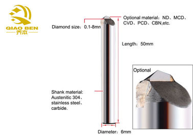 Professional Custom Diamond End Mill Cutting Tools High Wear Resistance