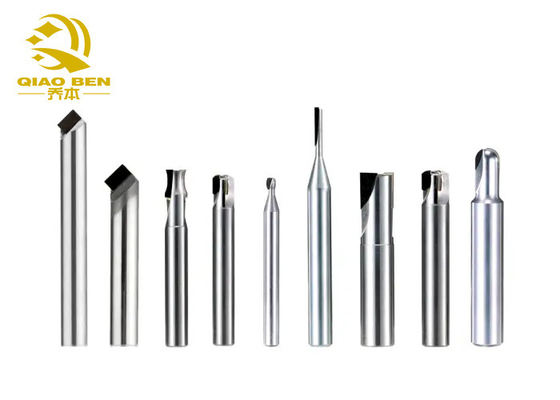 CNC PCD Milling Cutters Diamond PCD Tip Carbide End Mill Tools For Polishing Graphite Aluminum Acrylic